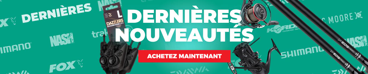 Gamme des nouveaux &eacute;quipements de p&ecirc;che &agrave; la mode lorsque nous partons pour une session.