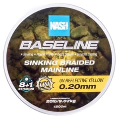 Nash Baseline UV Yellow Sinking Geflochtene Schnur