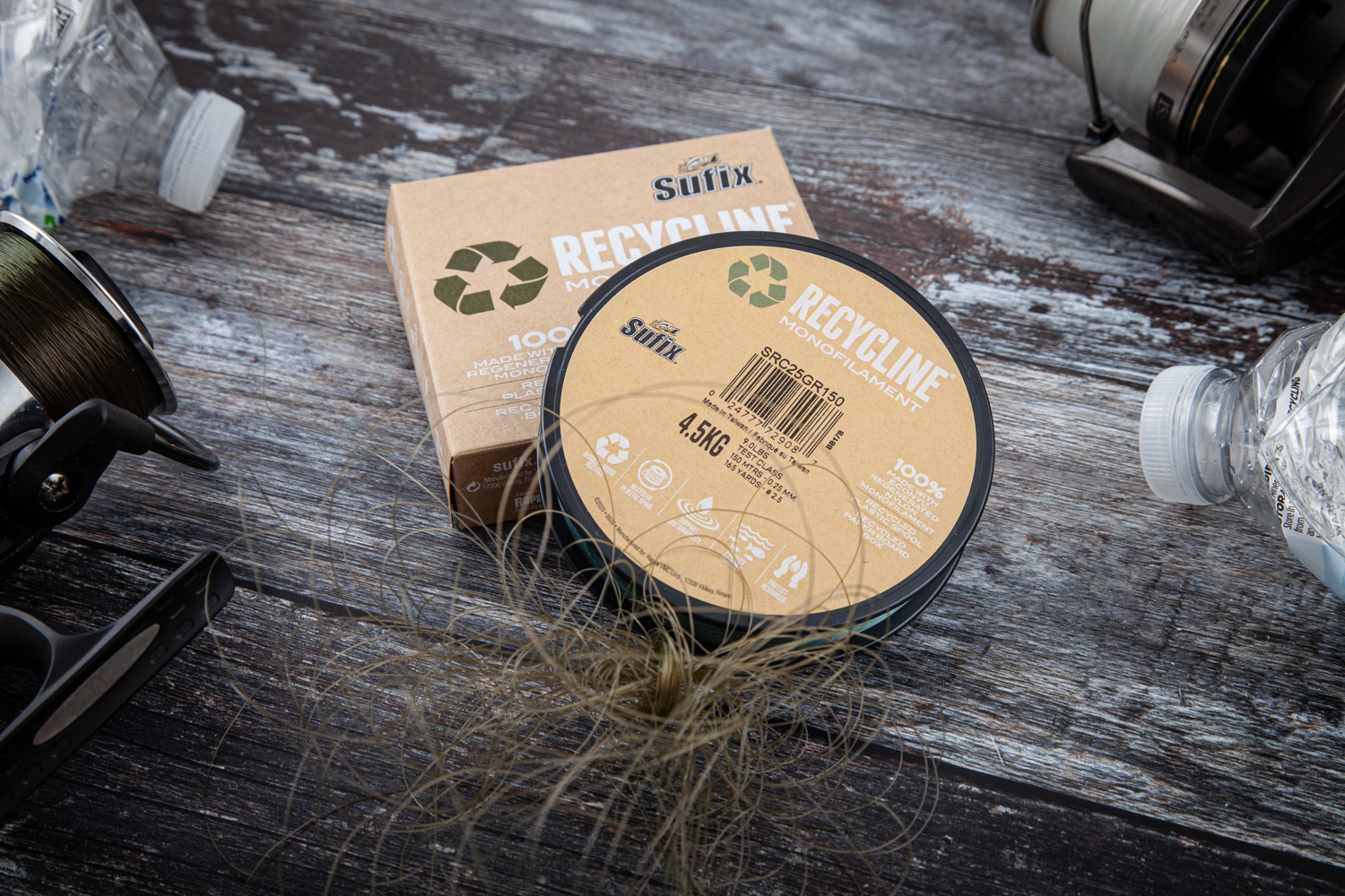 Die erste 100 % recycelte Angelschnur der Welt - Sufix Recycline Green Monofilament