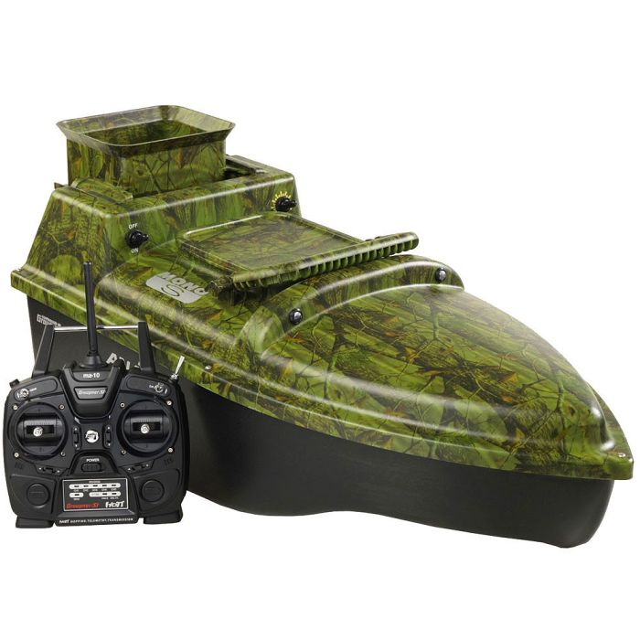 Anatec Single Hull S Camou Oak Bait Boat + Graupner MZ10 Remote