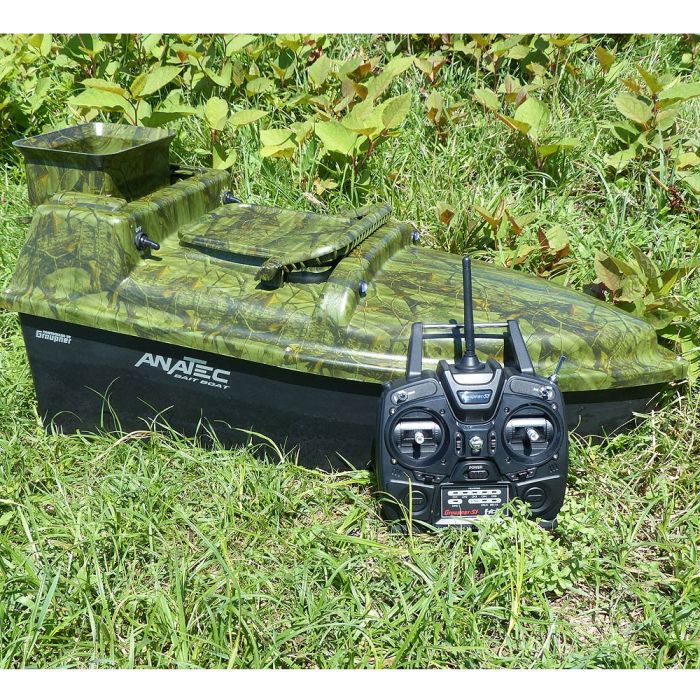 Anatec Single Hull S Camou Oak Bait Boat + Graupner MZ10 Remote