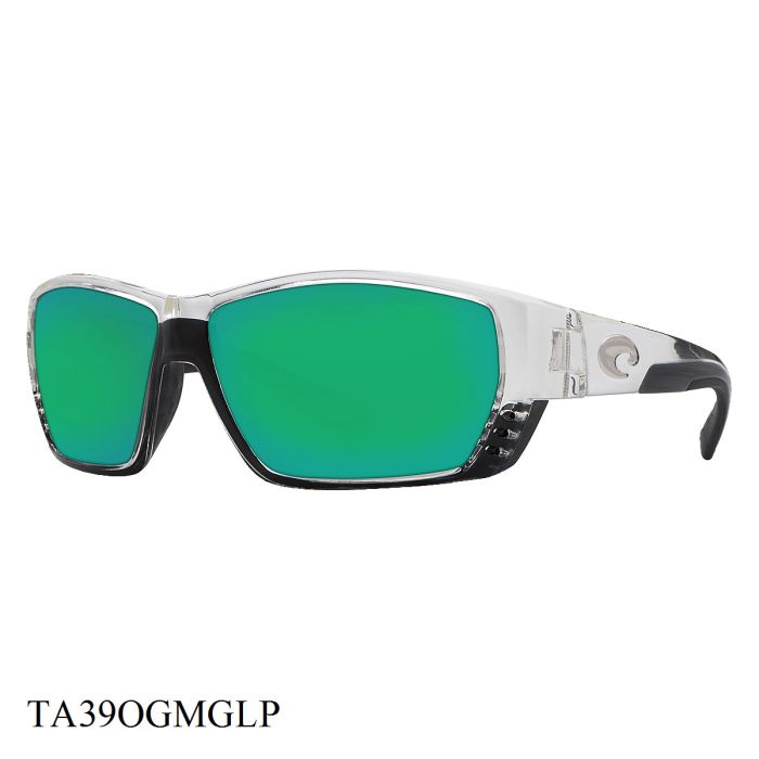 Costa Del Mar Tuna Alley Sunglasses Crystal Frame Green Lenses