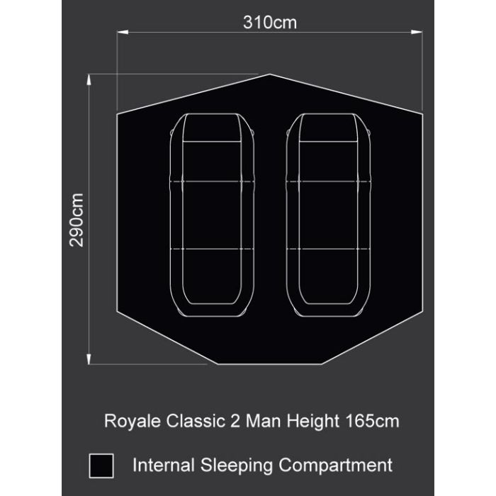 Fox Royale Classic 2 Man Bivvy Dimensions