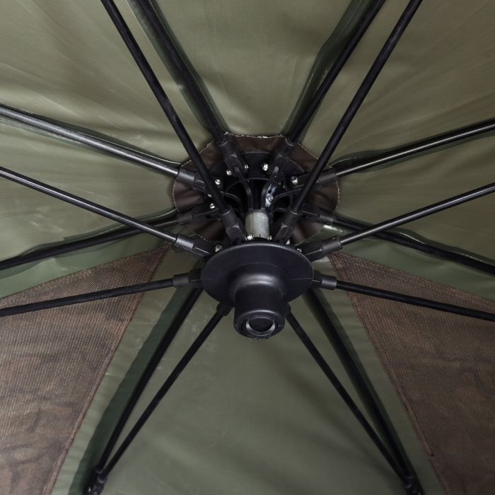 Fox Ultra 60 Khaki Brolly inside Close Up