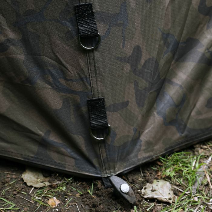 Fox Ultra 60 Camo Brolly System Close Up of Ground Peg