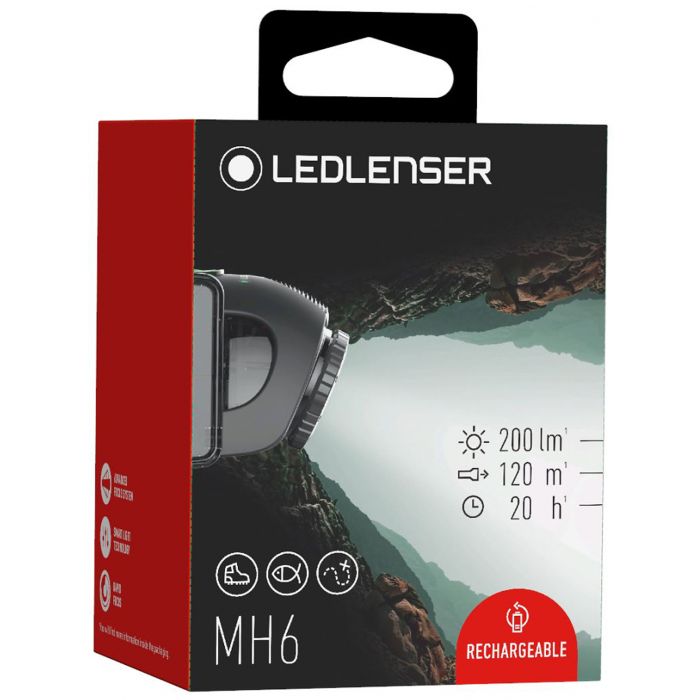 LED Lenser MH6 Rechargeable Headtorch Box