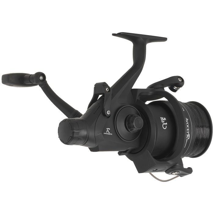 Mitchell Reel Avocet Black Edition with Line Rear View