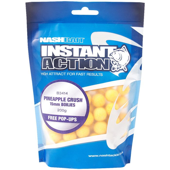 Nash Instant Action Pineapple Crush Boilies 15mm