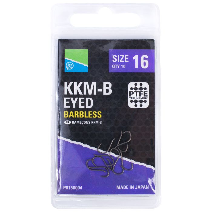 Preston KKM-B Eyed Barbless Hooks
