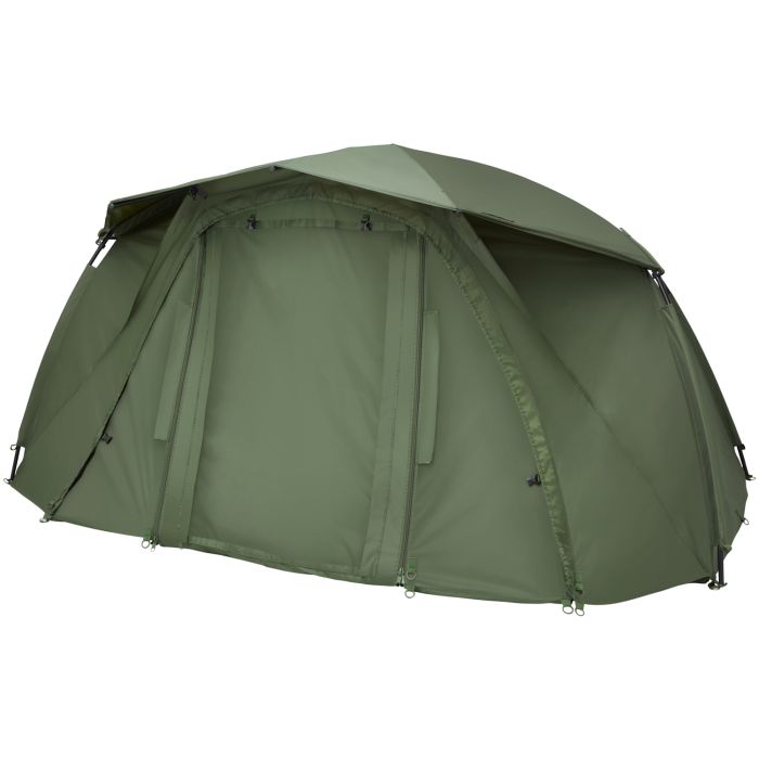 Trakker Tempest Brolly V2 Skull Cap In Use