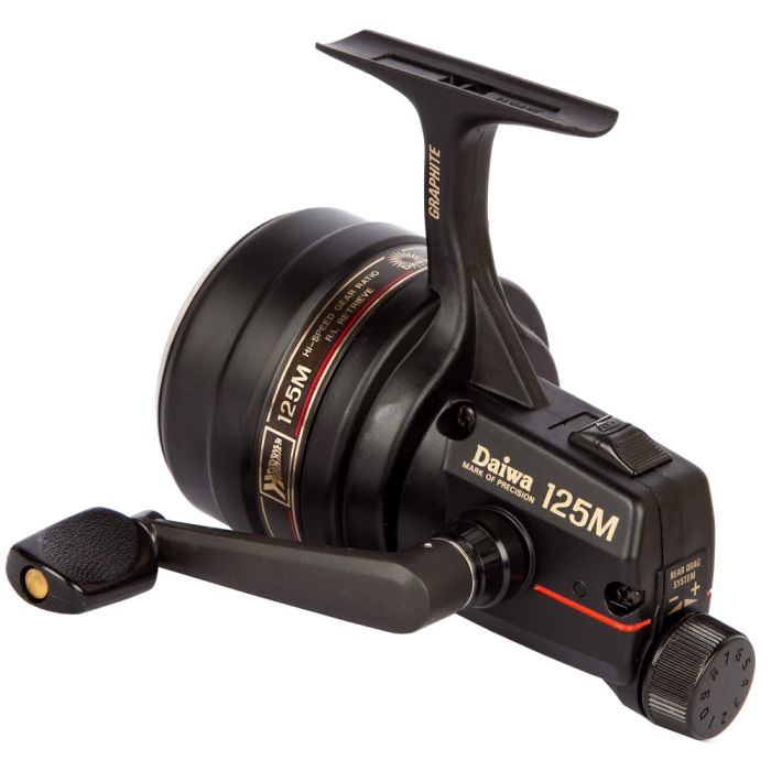 Daiwa 125M Closed Face Reel Rear Angled Left Side