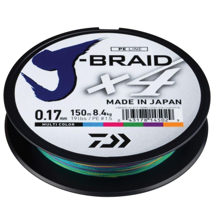 Daiwa J-Braid X4 Multi-Colour