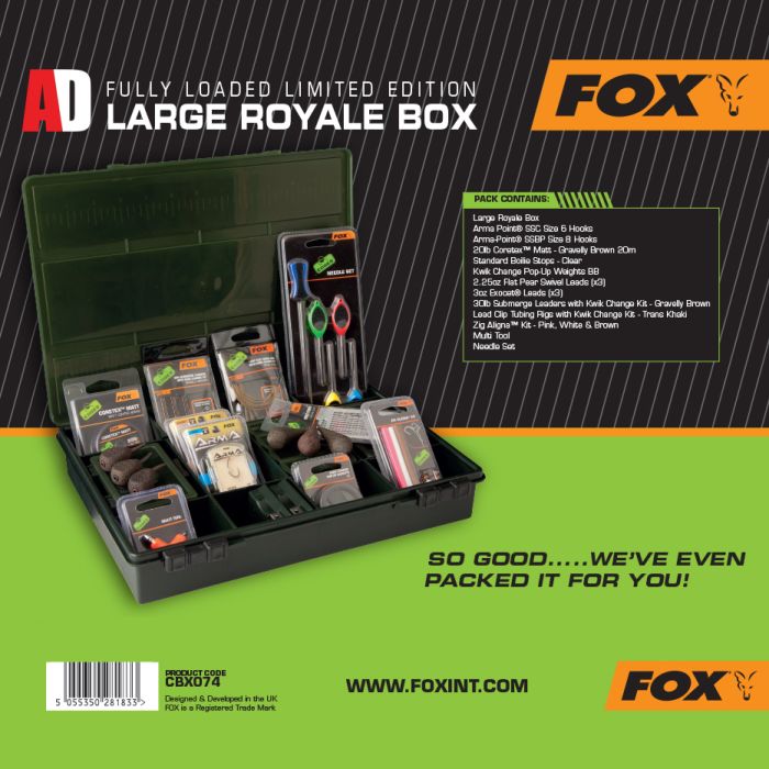 fox royale tackle box Eos Carp Loaded Large Fish On Tackle Store Fox AD Royale Large Loaded