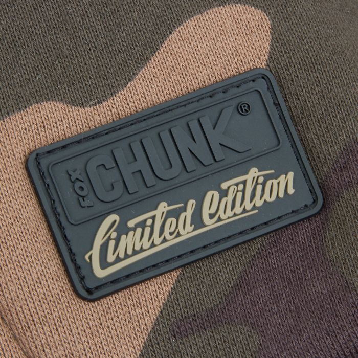 Fox Chunk Limited Edition Camo Lined Hoody Close Up Chunk Logo 2
