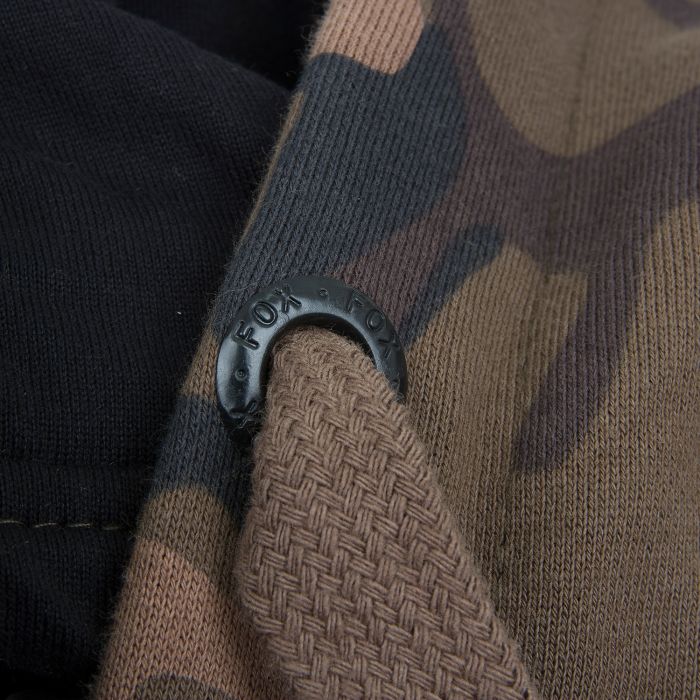 Fox Chunk Limited Edition Camo Lined Hoody Close Up Drawcords