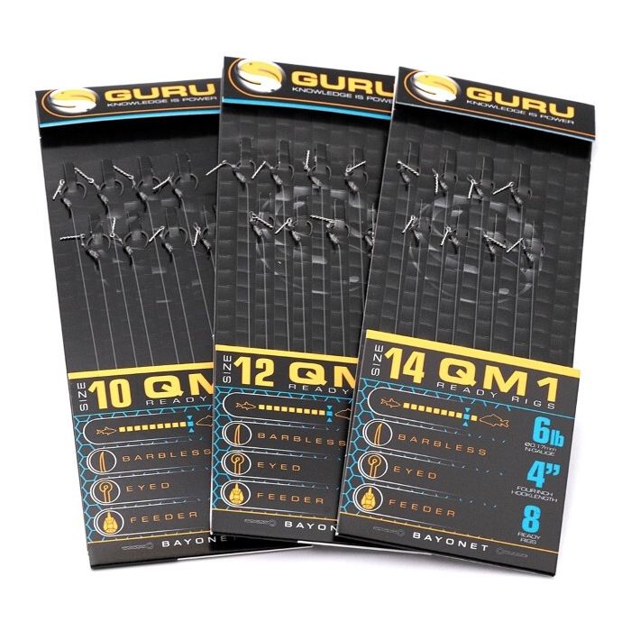Korda Solid PVA Bag Rigs X 3 – Pronti Per Carpa, Wafter Dark Matter (Taglie 4,6,8)