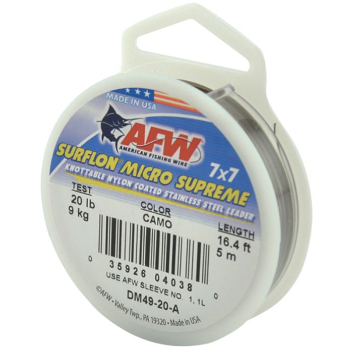 AFW Surflon Micro Supreme Nylon Coated 7x7 Stainless Leader