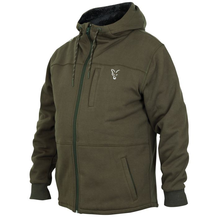 Fox Collection Green Silver Sherpa Hoody