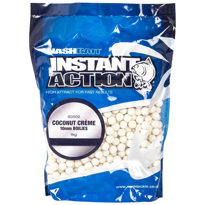 Nash Instant Action Coconut Creme Boilies - SINGLE BAG