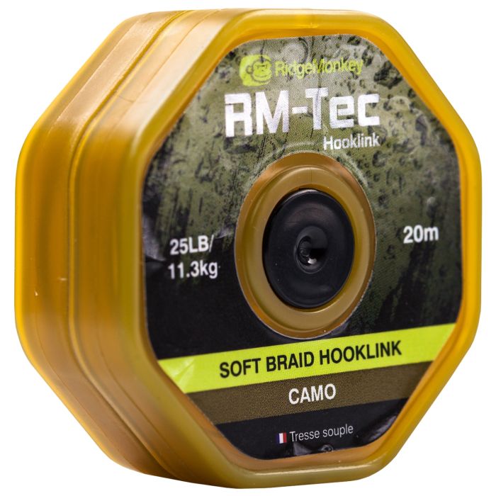 RidgeMonkey RM-Tec Soft Braid Hooklink Camo Side On