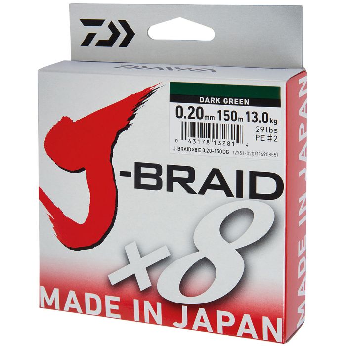 Daiwa J-Braid X8 Dunkel Grün