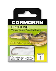 Cormoran Profiline Bronzed Eel Hooks To Nylon 50cm