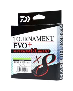 Daiwa Tournament EVO+ X8 Super Slim UL Braid 135m Chartreuse