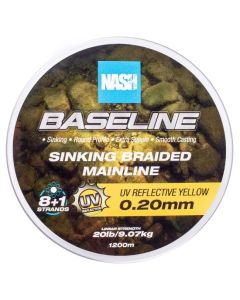 Nash Baseline UV Yellow Sinking Geflochtene Schnur