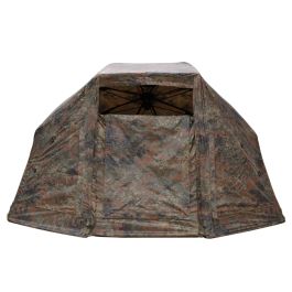 Faith Oval Brolly Complete - 60 Inch - Camouflage - Ovale Visparaplu - Karper Shelter Brolly - Incl Grondzeil