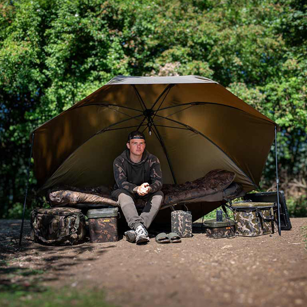 Abri De Pêche Fox Specialist Brolly – 1 Place – Vert – Neuf (boîte Ouverte)