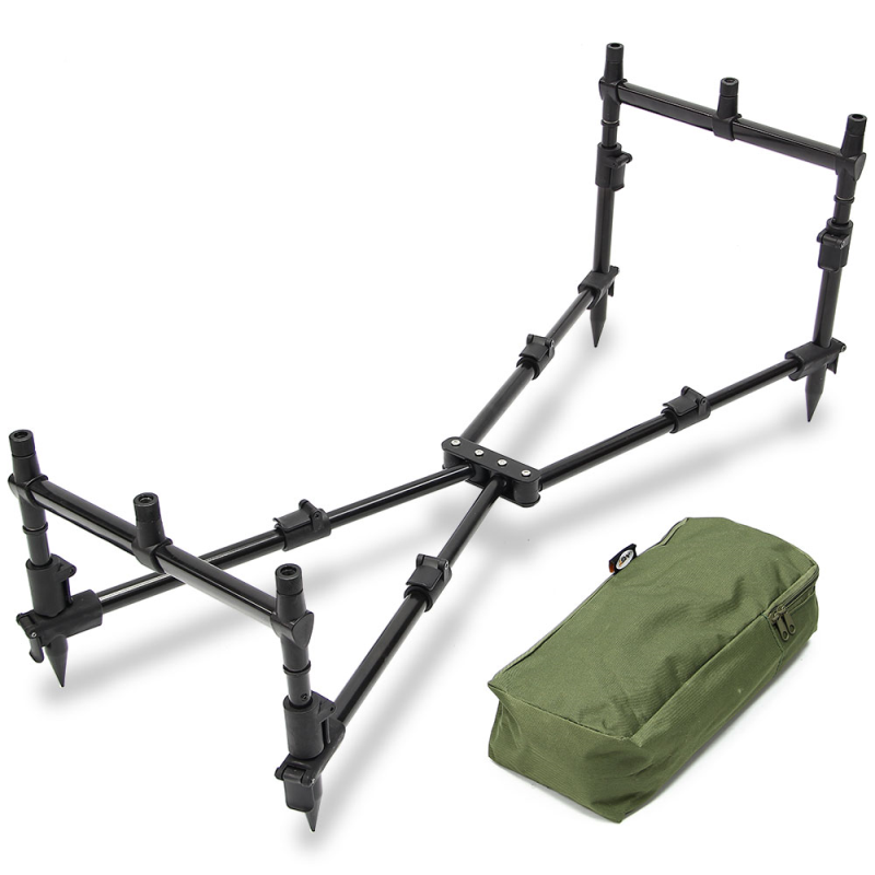 NGT Quickfish MK 2 Adjustable 3 Rod Rod Pod – Carp Fishing Setup With Carry Case